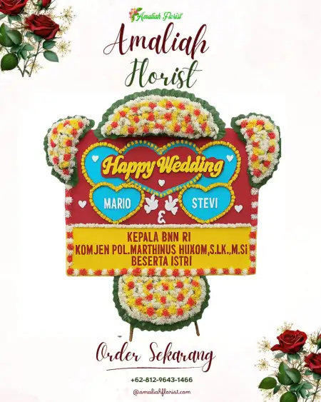 Papan Bunga Pernikahan Kolomayan